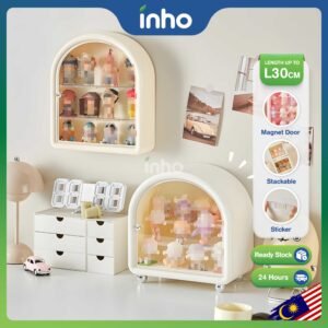 INHO L30cm Stackable Clear Display Blind Box Figures Toy Storage Organizer Cabinet