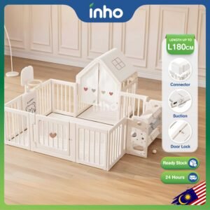 INHO Love Design Indoor Kids Playpen With Safety Fence
